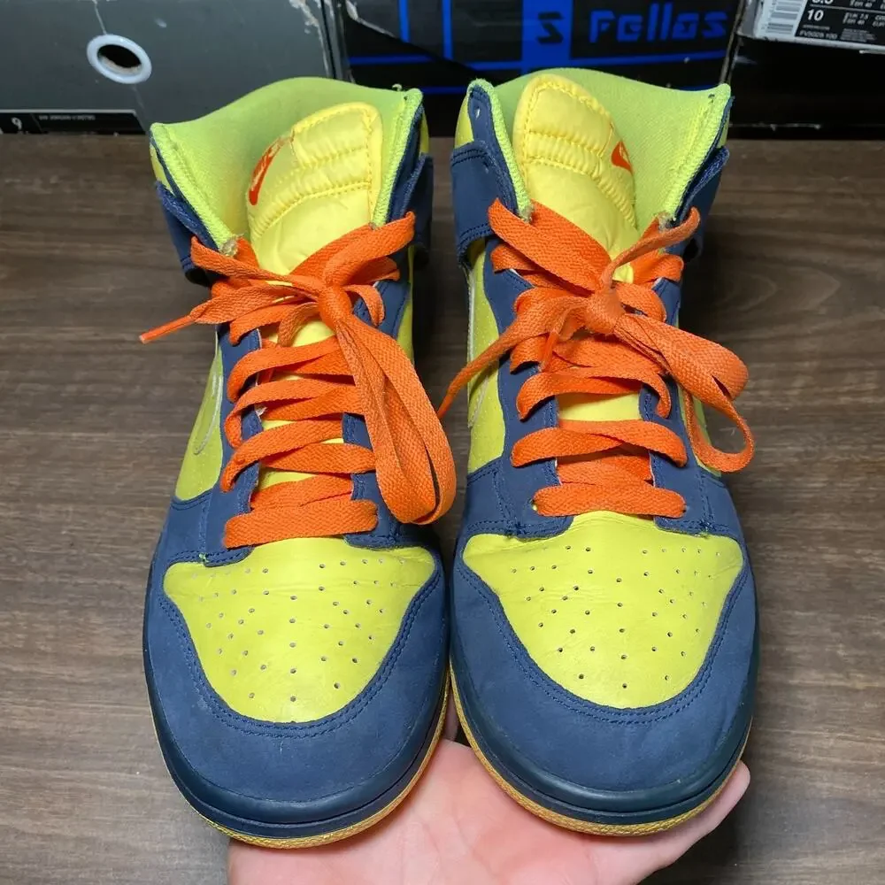 Nike Dunk High Homer Simpson 2009 Yellow Varsity Maize Size 10.5 317982-772